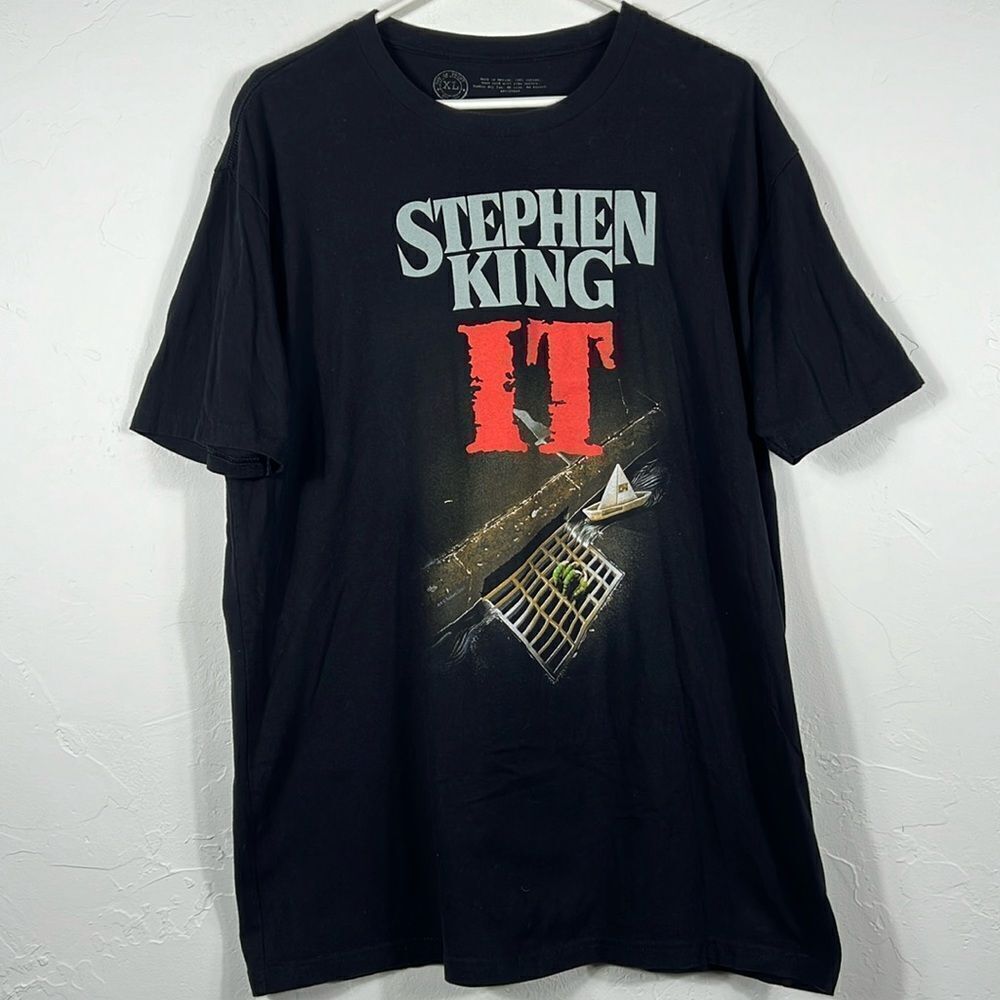 🔥💀 STEPHEN KING IT Movie Promo Scary Horror Halloween Tee Sz XL - PERFECT!
